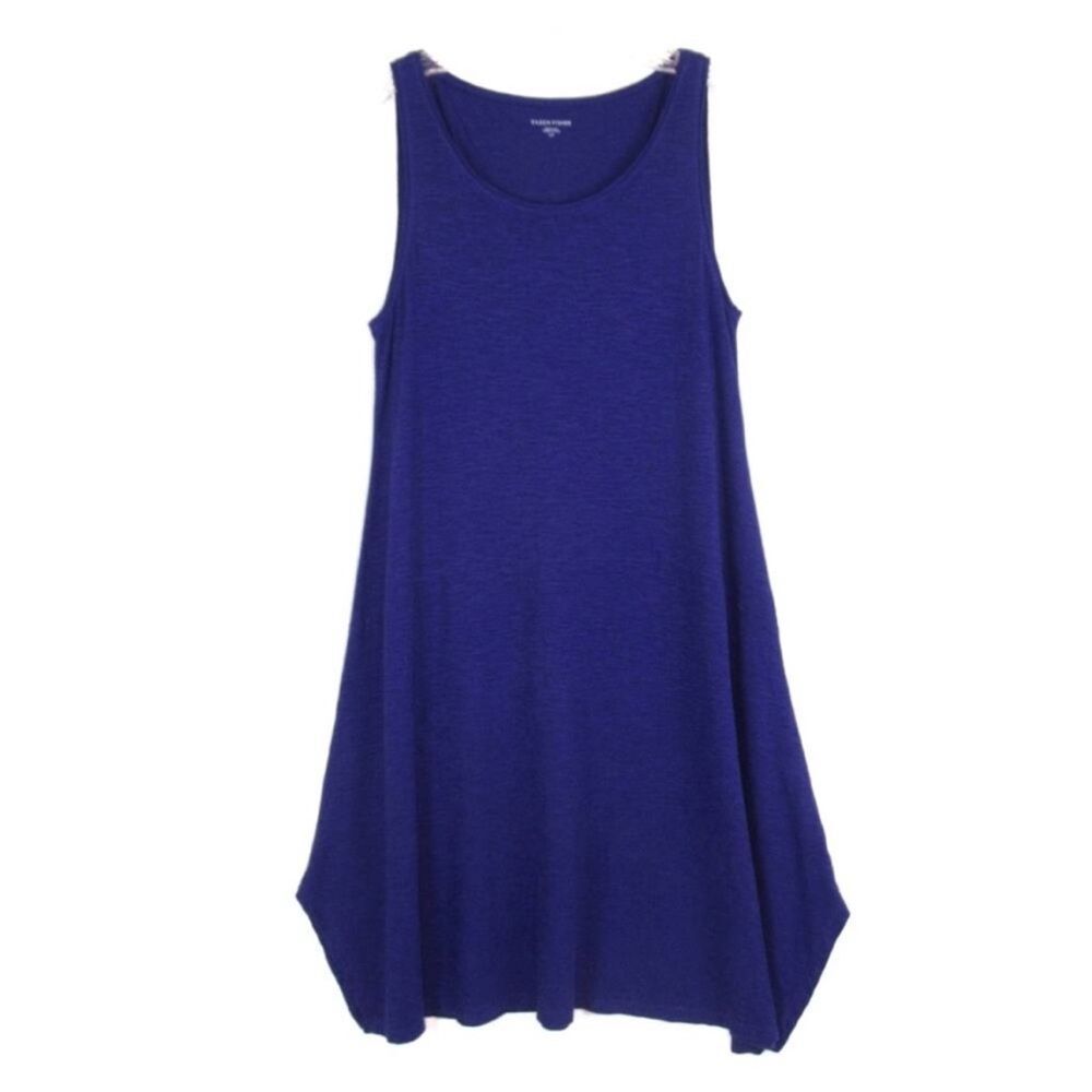EILEEN FISHER Organic Cotton & Hemp Trapeze Tank Dress Women’s Size Medium